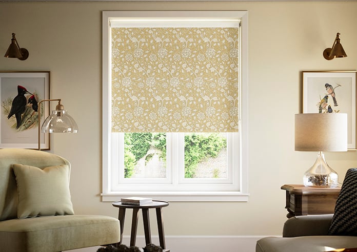William Morris At Home Wild Tulip, Ochre - Twist&Fit Roller Blind - Image 3